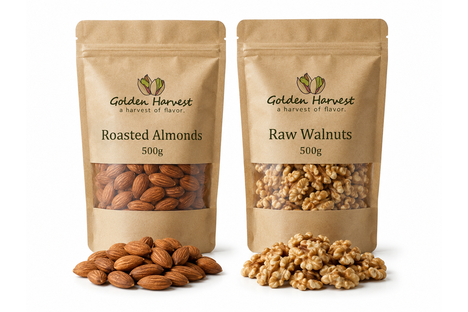 Healthy Snack Bundle with roasted almonds and raw California walnuts