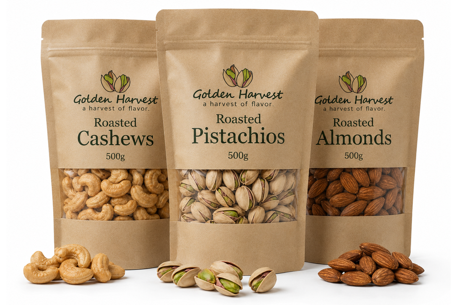 Premium Taste Bundle with almonds cashews and salted California pistachios