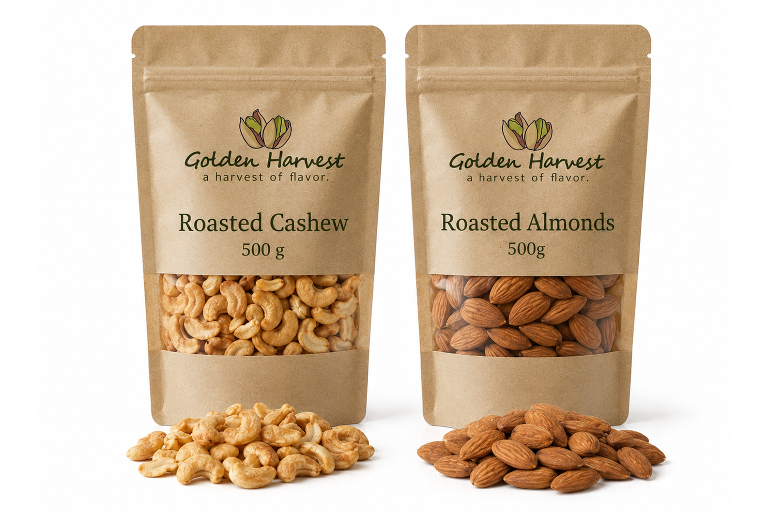 Starter Bundle with roasted almonds and roasted cashews